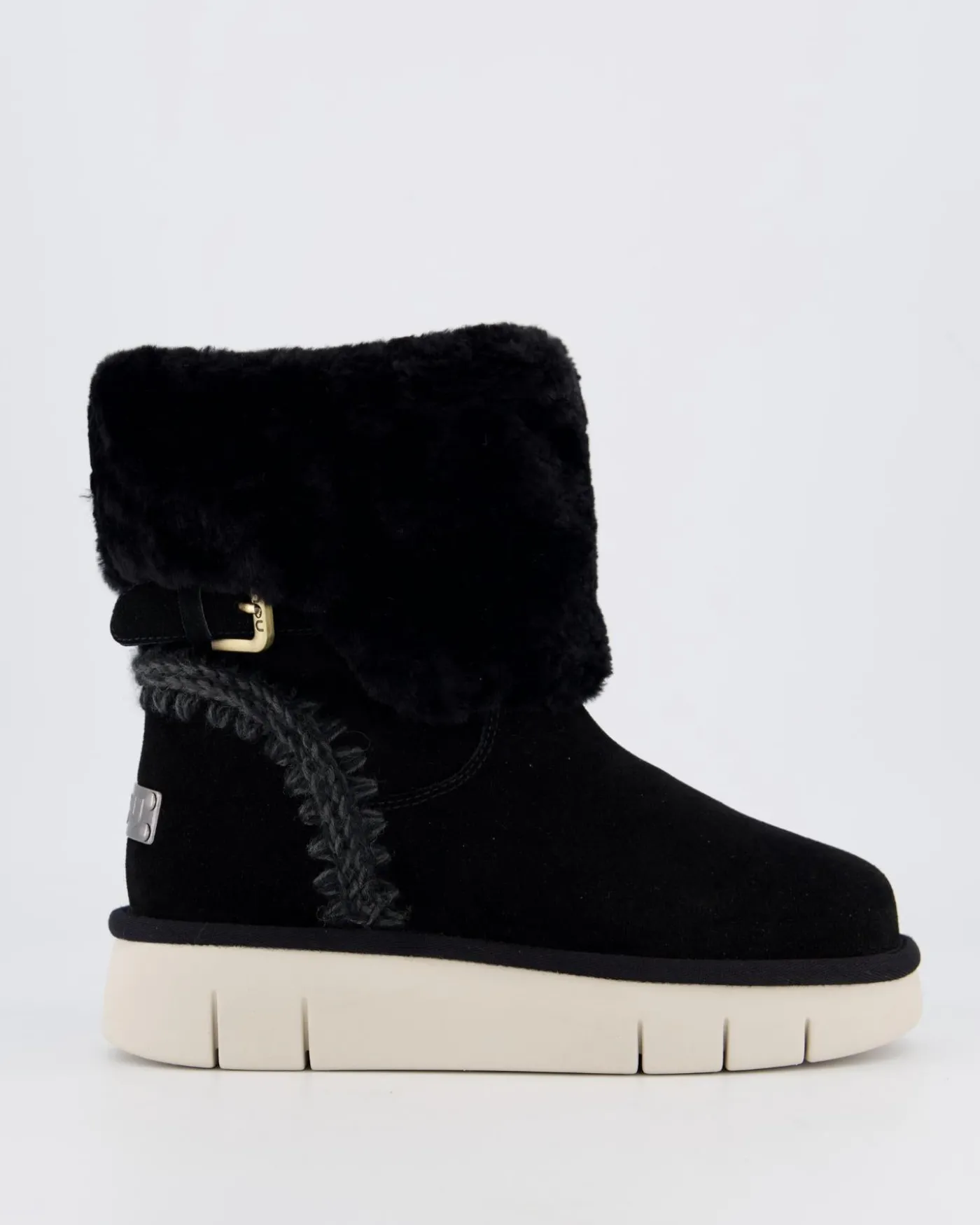 Dames Bounce Boot Shearling Zwart