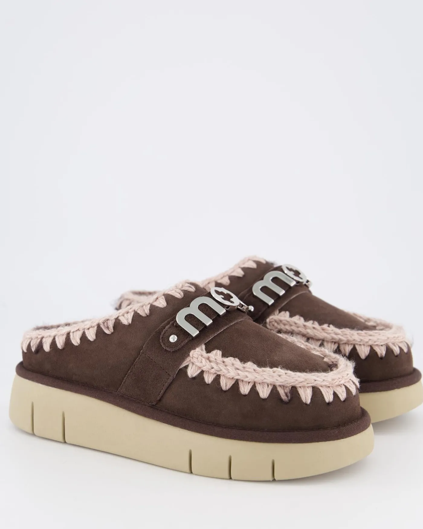 Dames Bounce Clog Logo Mocha