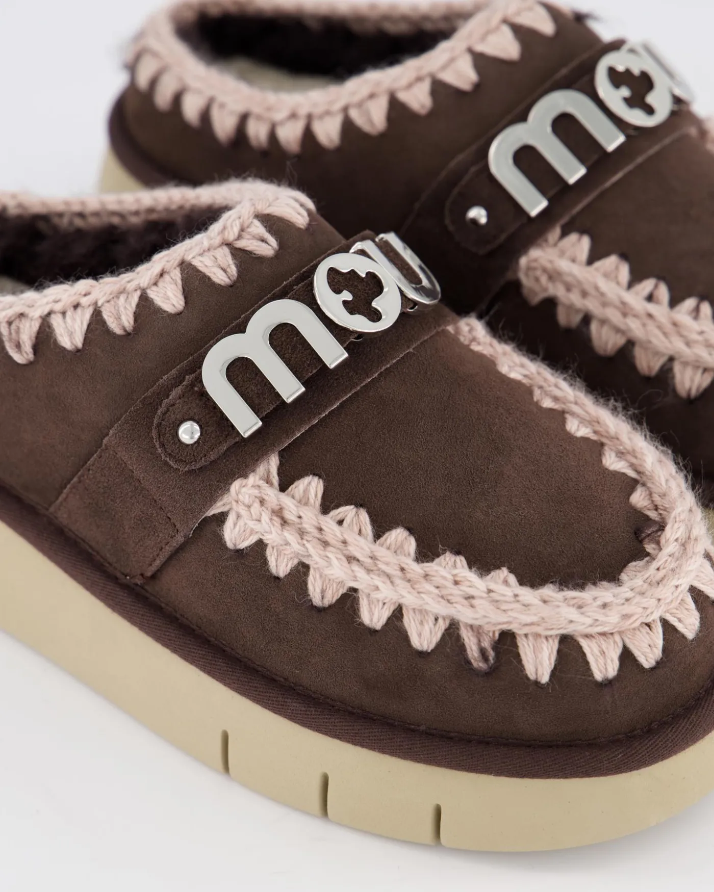 Dames Bounce Clog Logo Mocha