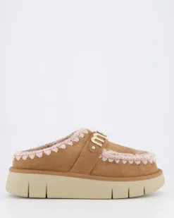 Dames Bounce Clog Logo Pink Brown