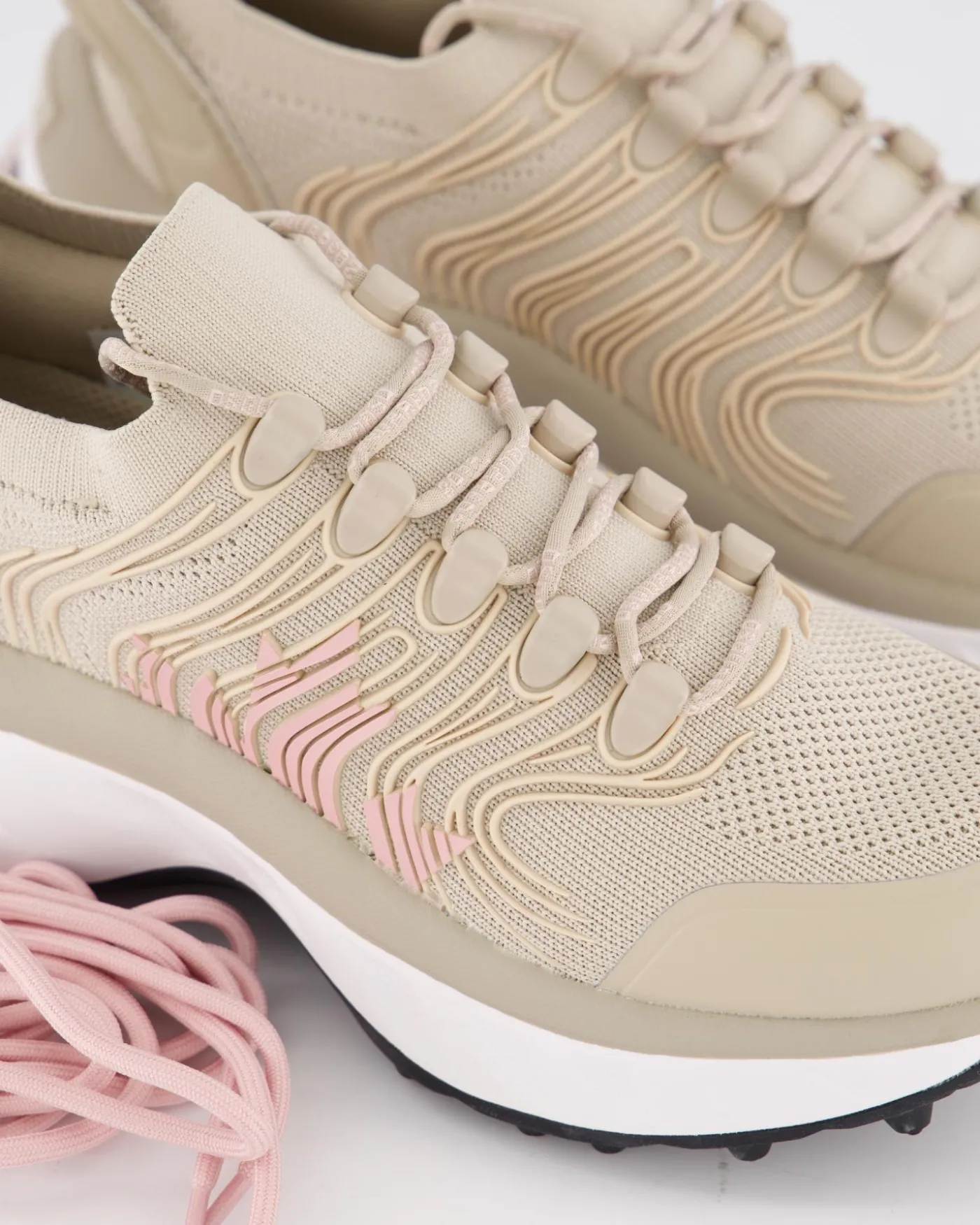 Dames Bubble Sneaker Beige/Roze