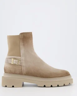 Dames Buckled Chelsea Booty Beige
