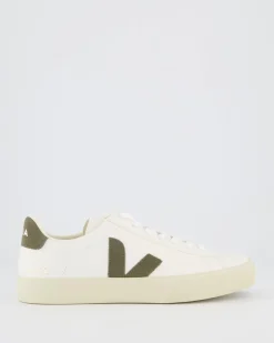 Dames Campo Sneaker Leer Wit/Khaki