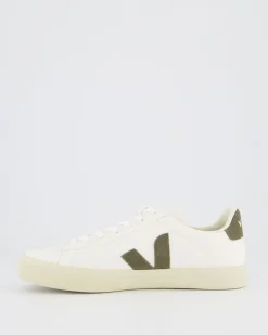 Dames Campo Sneaker Leer Wit/Khaki