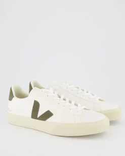 Dames Campo Sneaker Leer Wit/Khaki