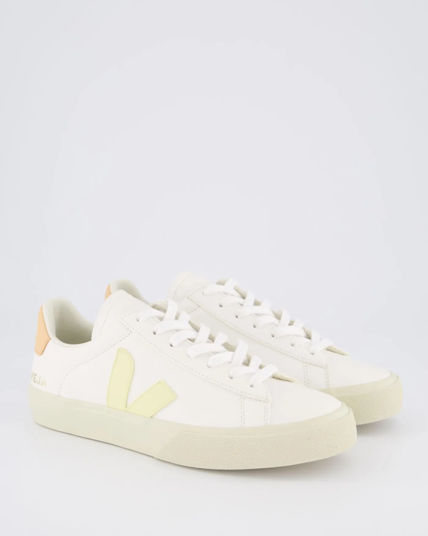 Dames Campo Sneaker Leer Wit/Sunset