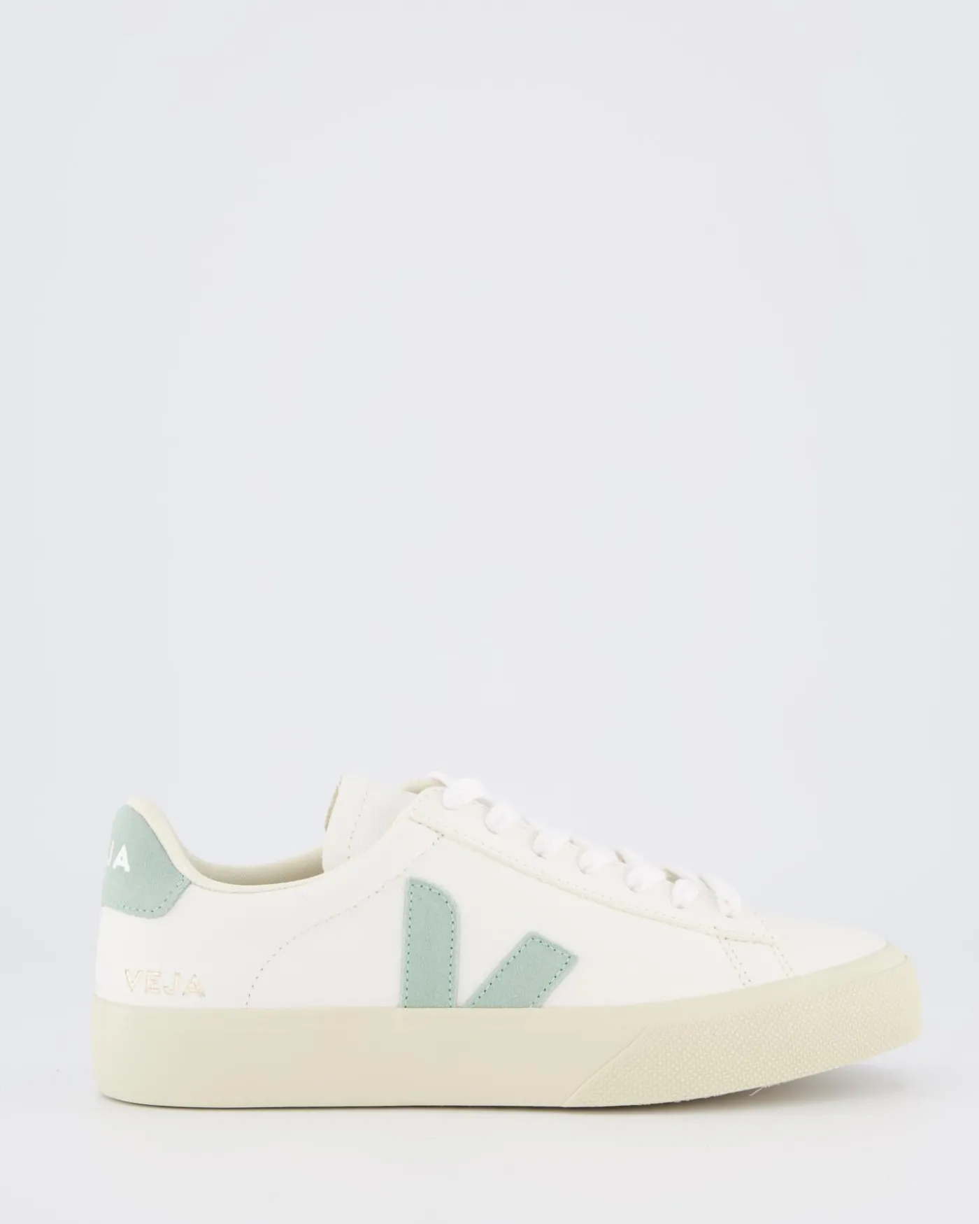 Dames Campo Sneaker Leer Wit/Matcha