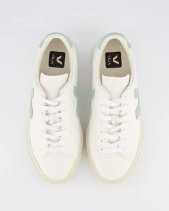 Dames Campo Sneaker Leer Wit/Matcha