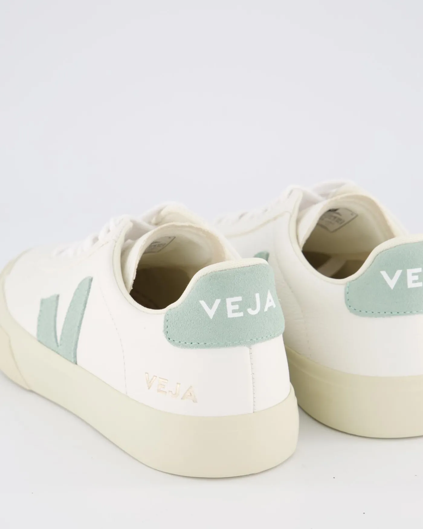Dames Campo Sneaker Leer Wit/Matcha