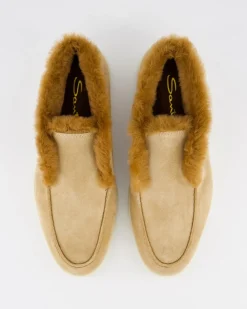 Dames Fortune Fur Loafer Beige