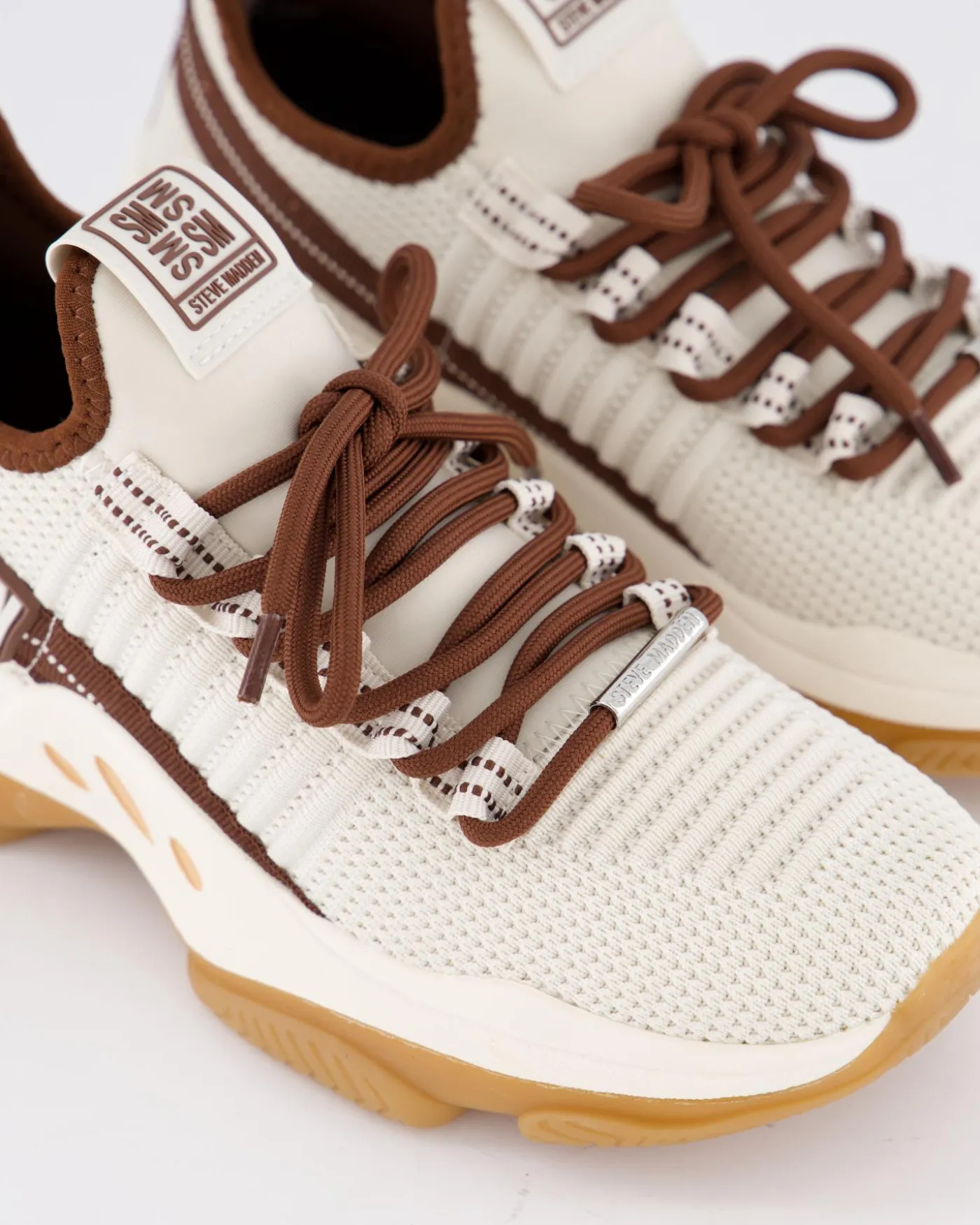 Dames Mac-E Sneaker Wit/Bruin