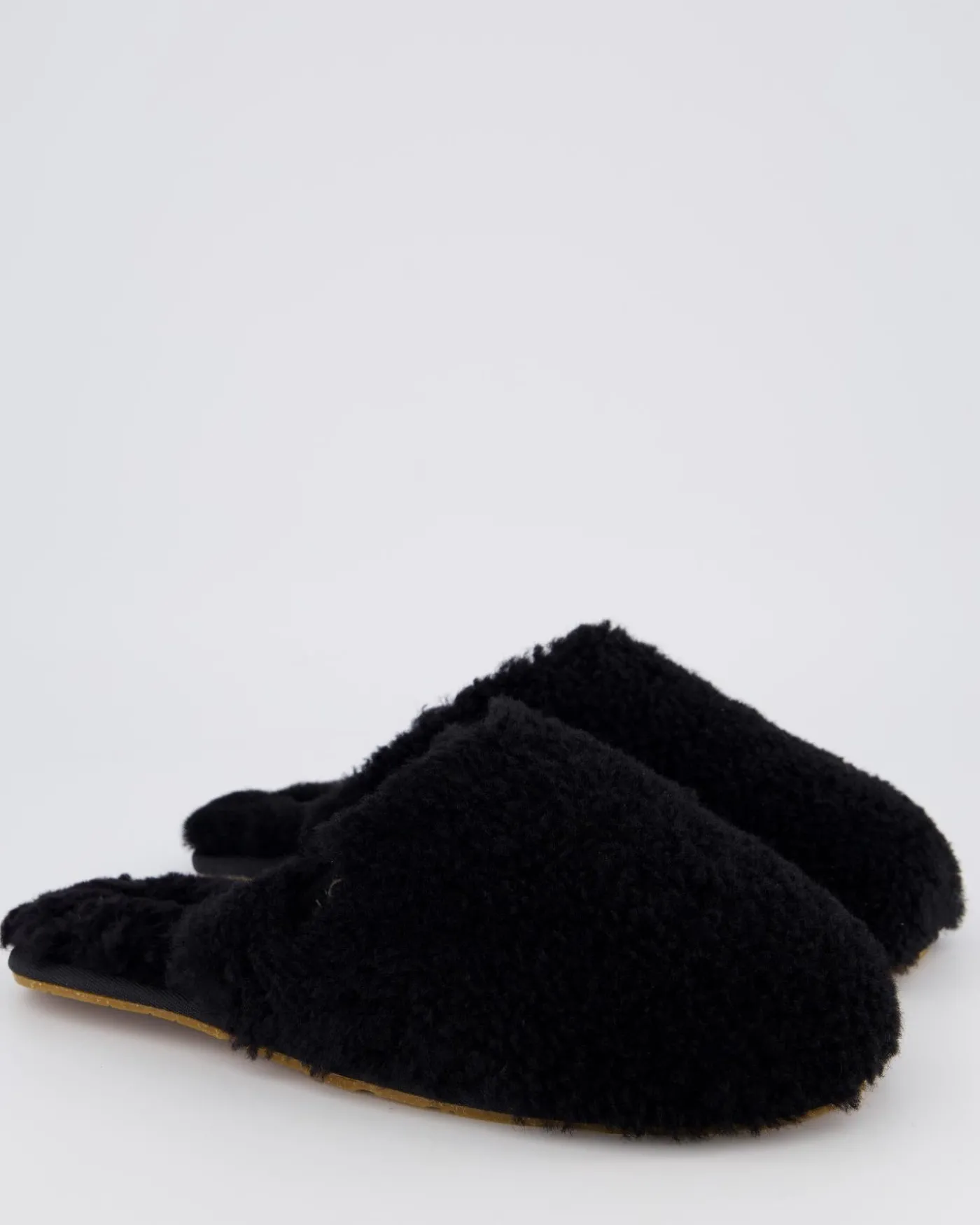Dames Maxi Curly Slide Zwart