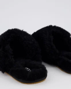 Dames Maxi Curly Slide Zwart