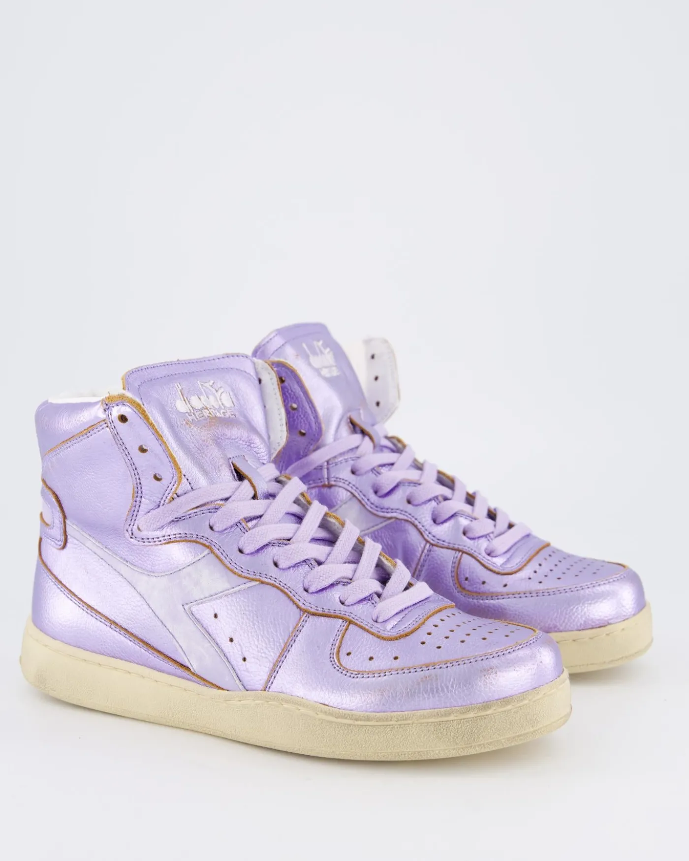 Dames Mi Basket Metal Sneaker Paars