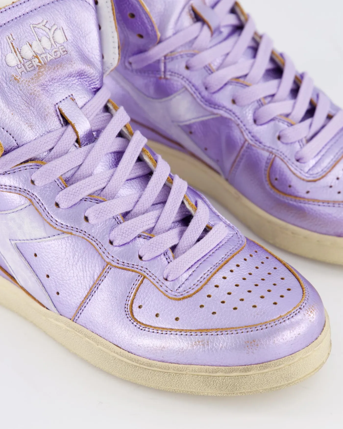 Dames Mi Basket Metal Sneaker Paars