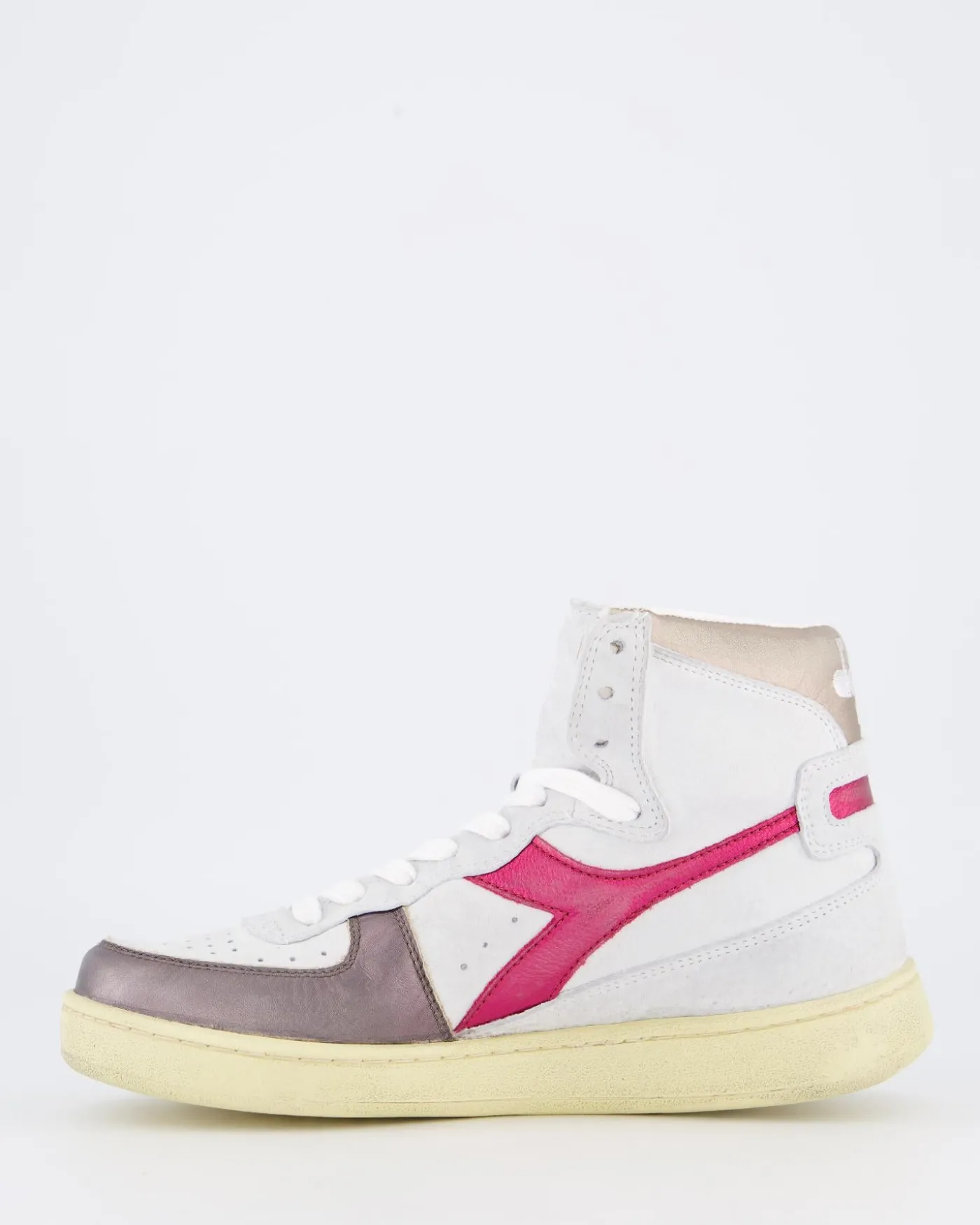 Dames Mi Basket Metal White/Fuchsia