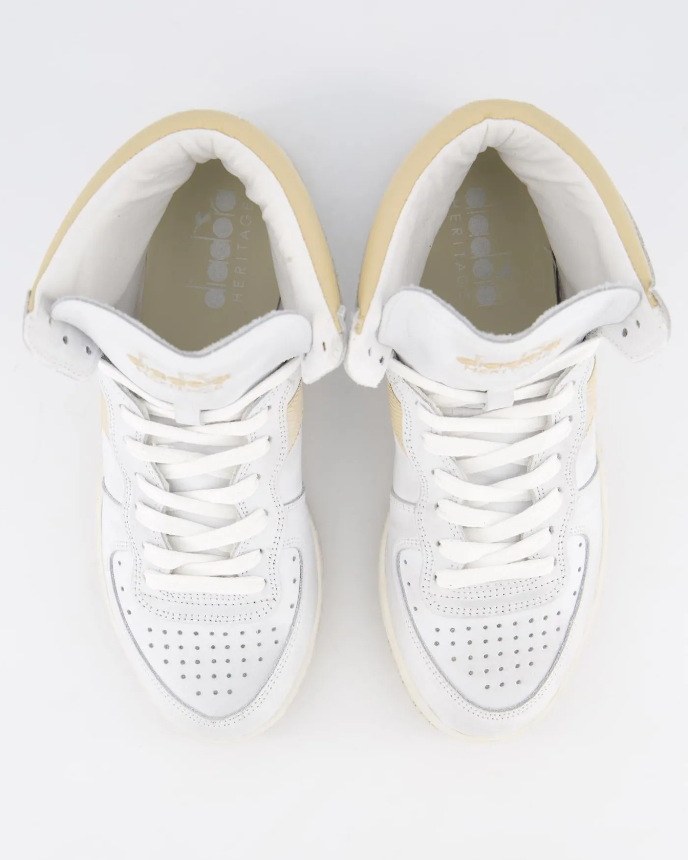 Dames Mi Basket Used Wit/Beige