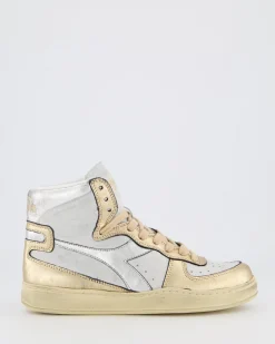 Dames Mi Basket Used Wit/Metallic