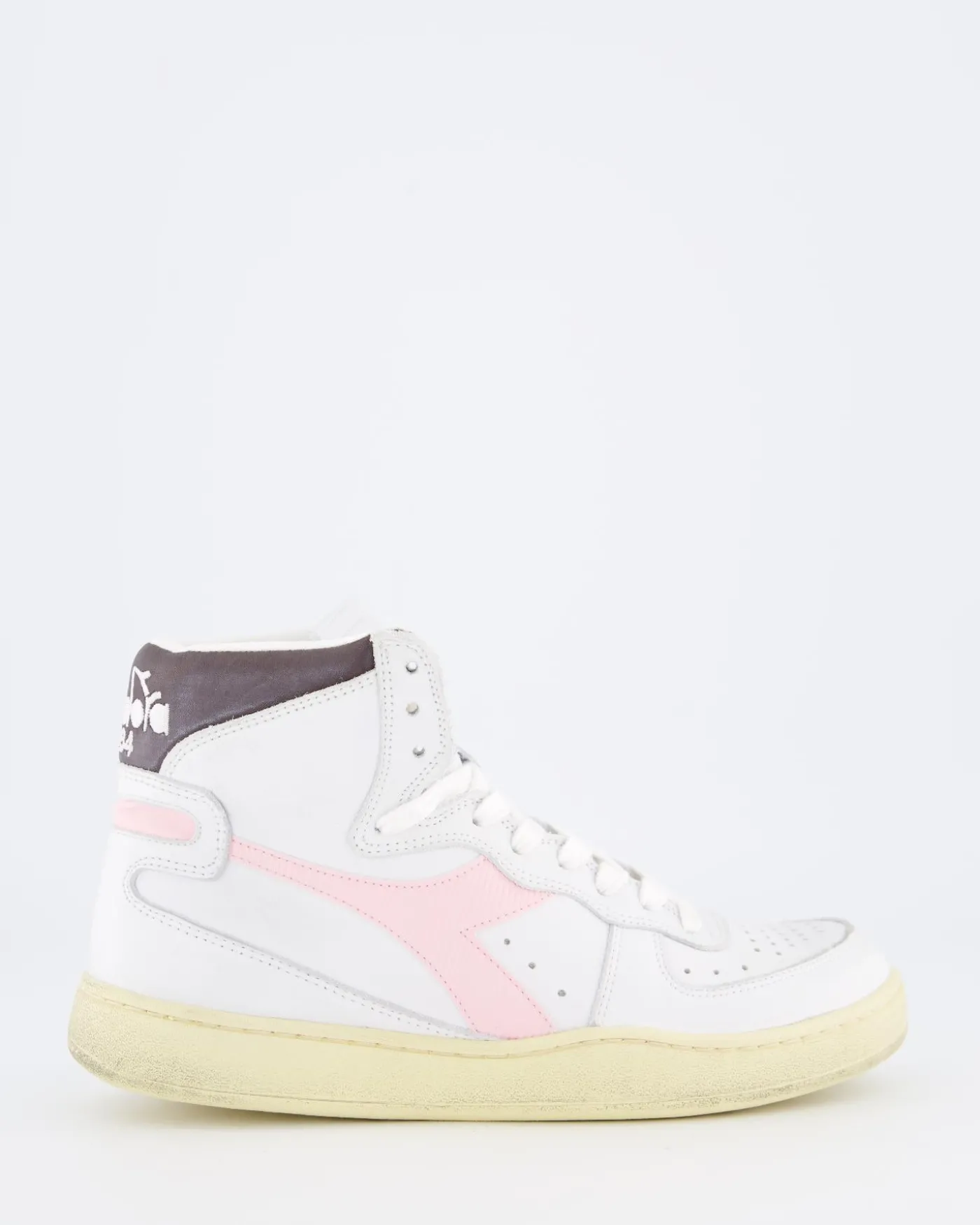 Dames Mi Basket Used Wit/Pink