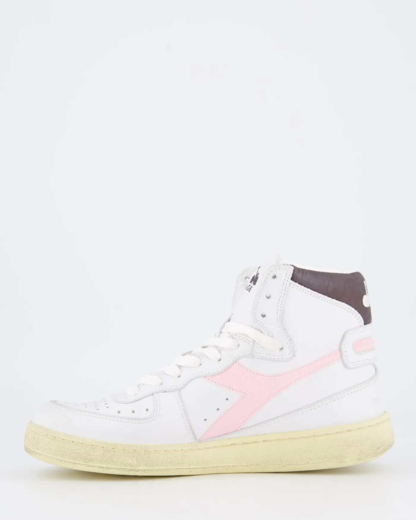 Dames Mi Basket Used Wit/Pink