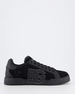Dames Portofino Logo Sneaker Zwart