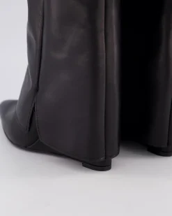 Dames Studded Leather Wedge Boot