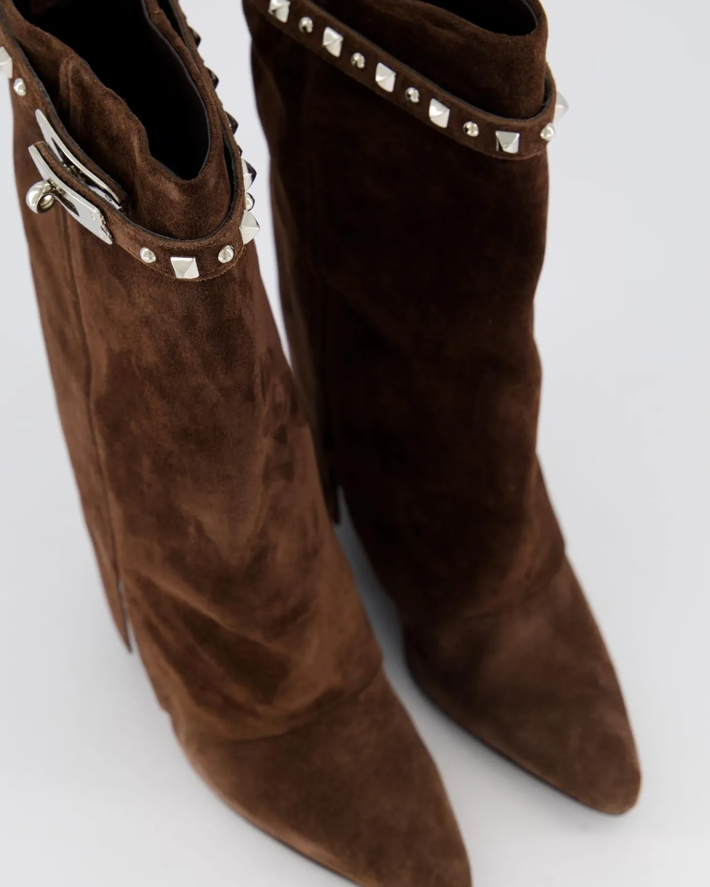 Dames Studded Suede Wedge Boot