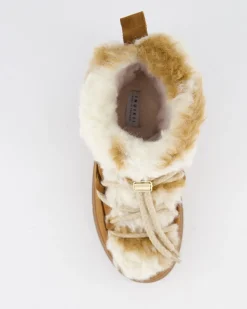 Dames Teddy Low Boot Ecru Bruin
