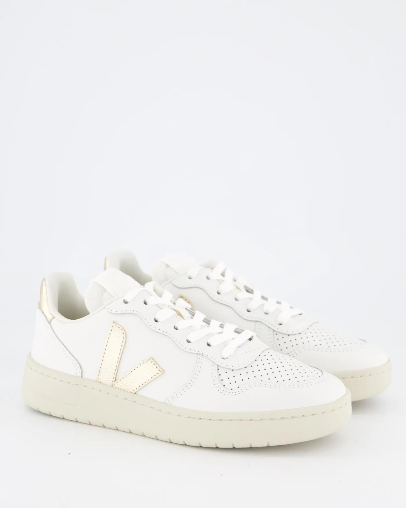 Dames V-10 Prime Leather Sneaker Wit