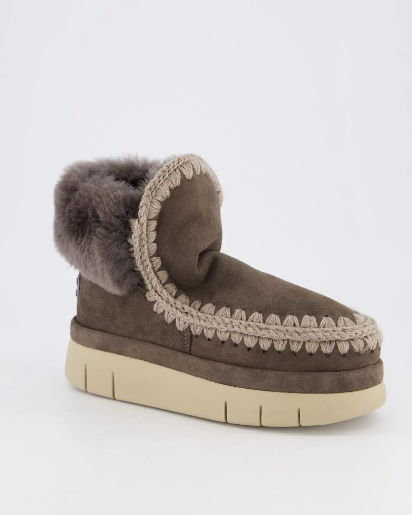 Dames Welt Furry Collar Charcoal