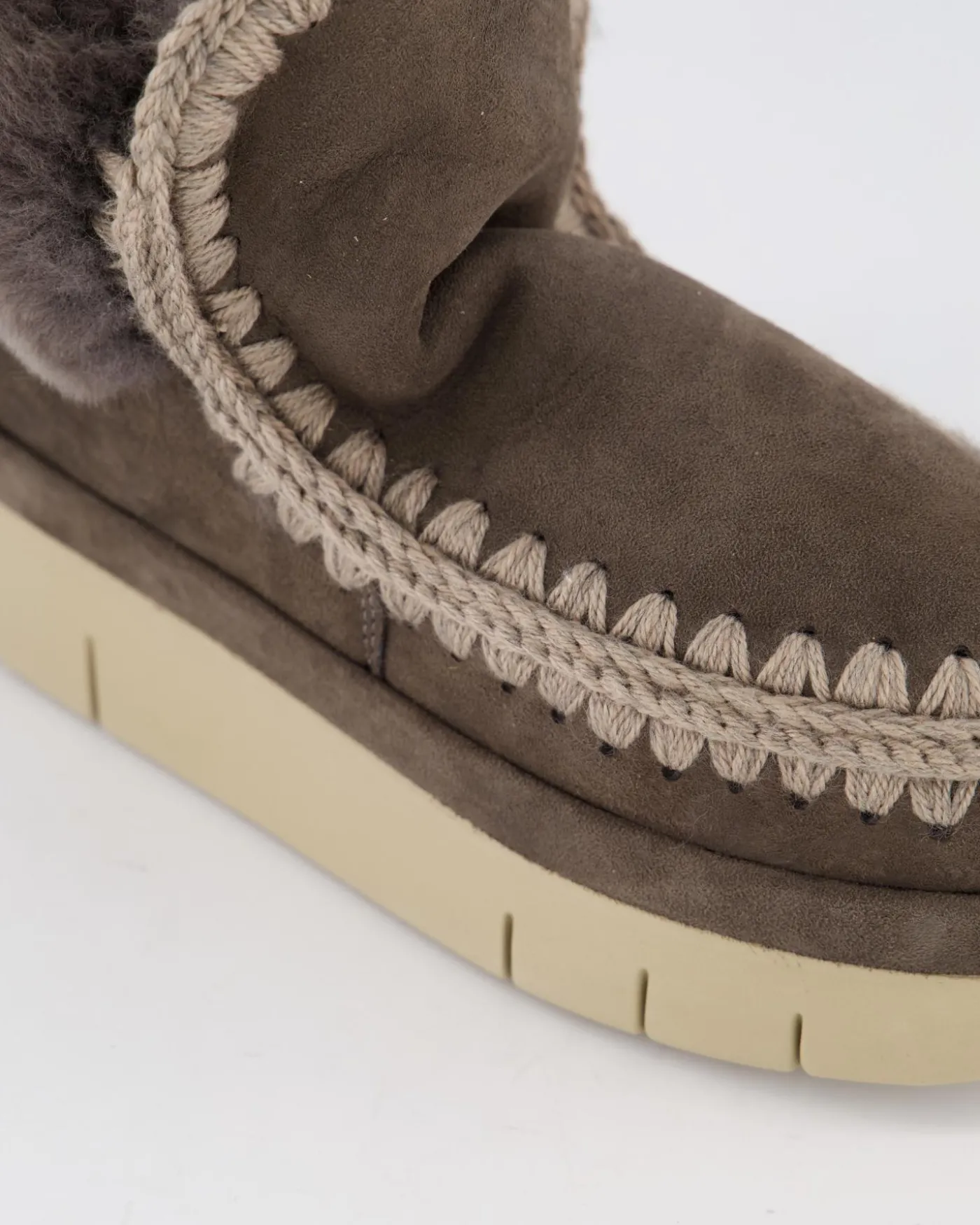 Dames Welt Furry Collar Charcoal