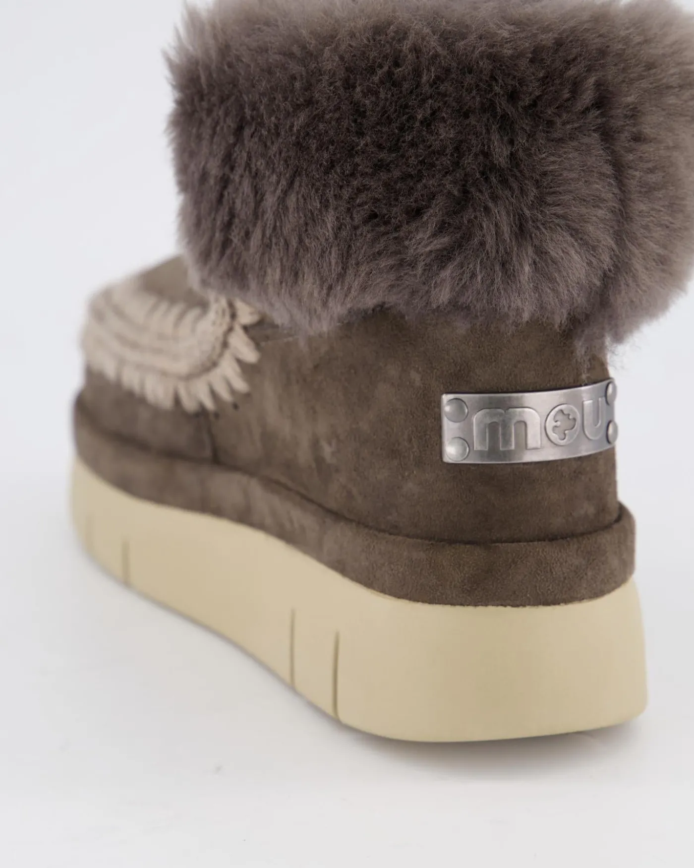 Dames Welt Furry Collar Charcoal