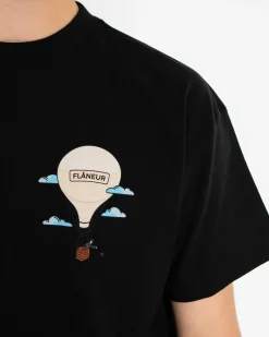Heren Aéronautique T-Shirt Zwart