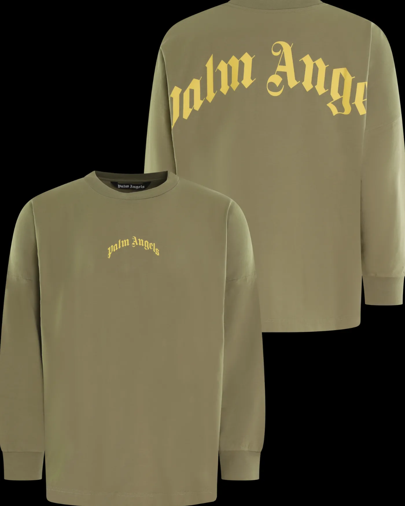 Heren Back Curved Longsleeve Groen
