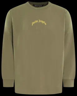 Heren Back Curved Longsleeve Groen