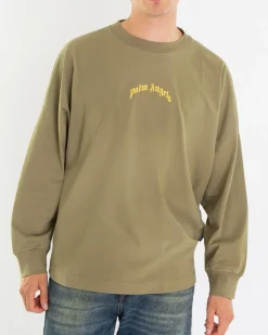 Heren Back Curved Longsleeve Groen