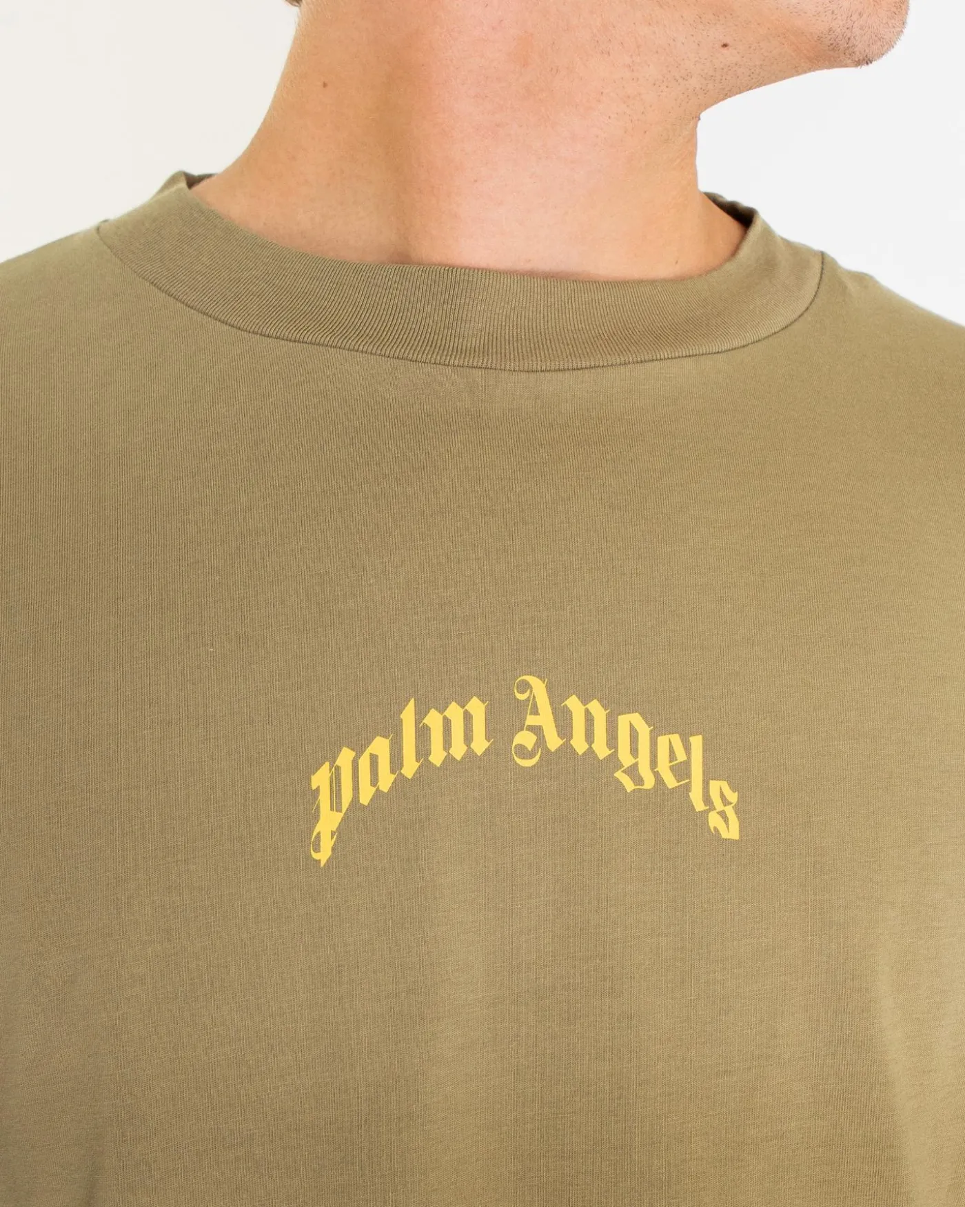 Heren Back Curved Longsleeve Groen