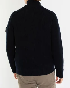 Heren Black Logopatch Vest Blauw