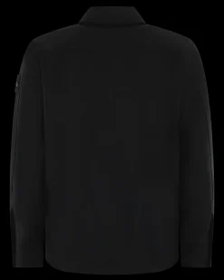 Heren BlackLogopatch Overshirt Zwart