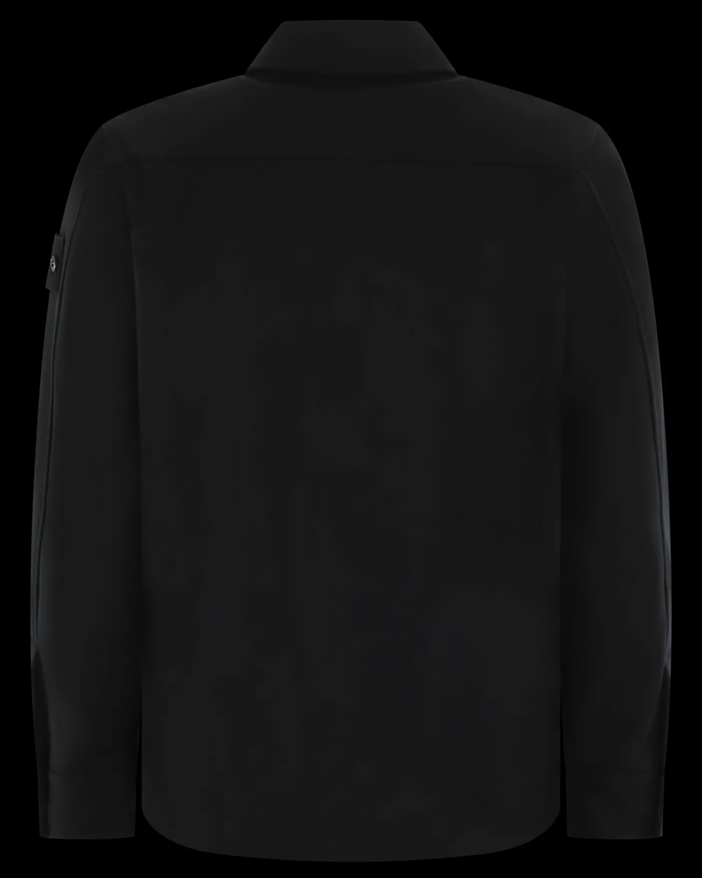 Heren BlackLogopatch Overshirt Zwart