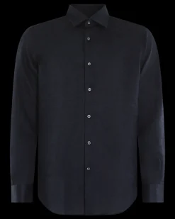 Heren Buttoned Knitshirt Blauw