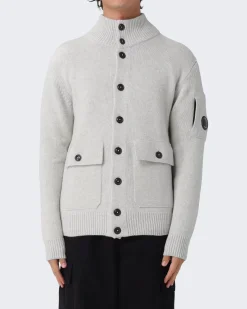 Heren Buttoned Sweater Wit