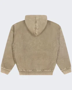 Heren Chest Pocket Hoodie Beige