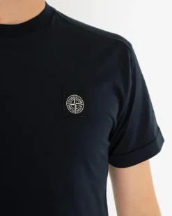 Heren Compasslogo T-Shirt Blauw