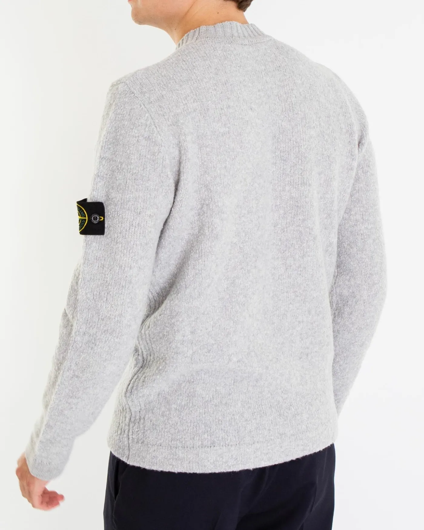 Heren Crew Neck Knitted Grijs