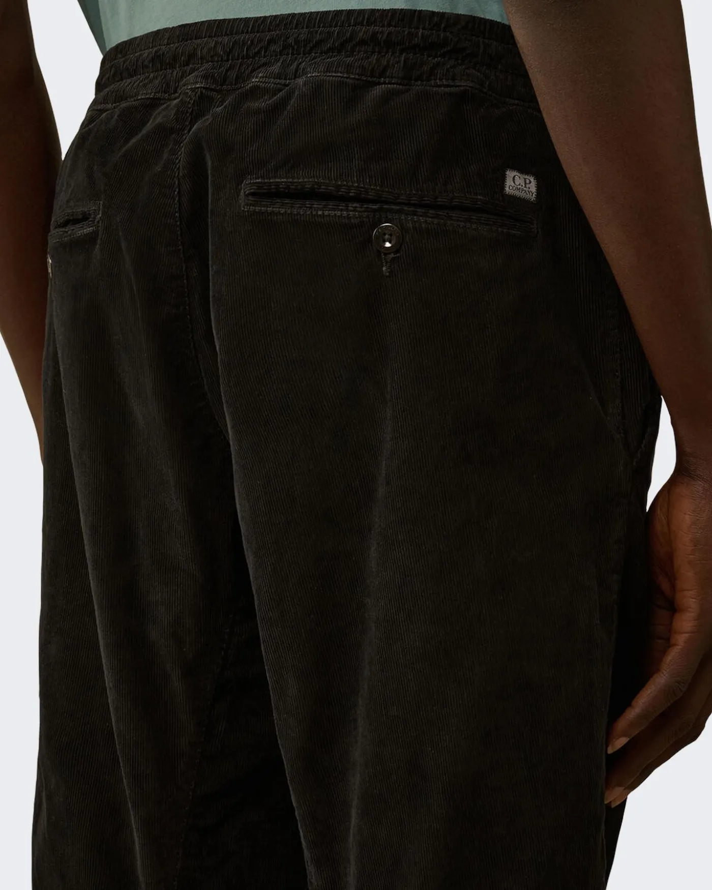 Heren Curduroy Cargo Pants Zwart