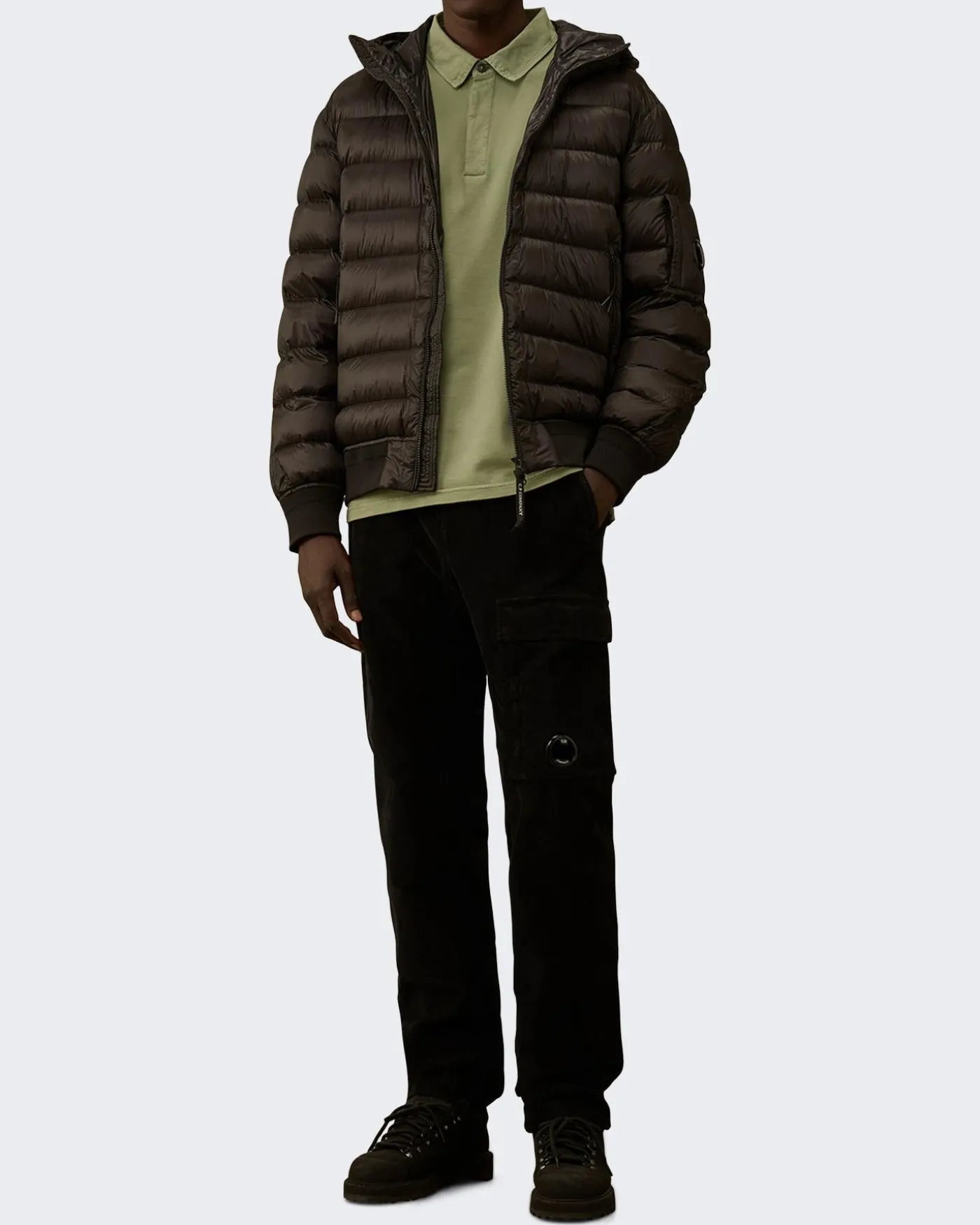 Heren Curduroy Cargo Pants Zwart