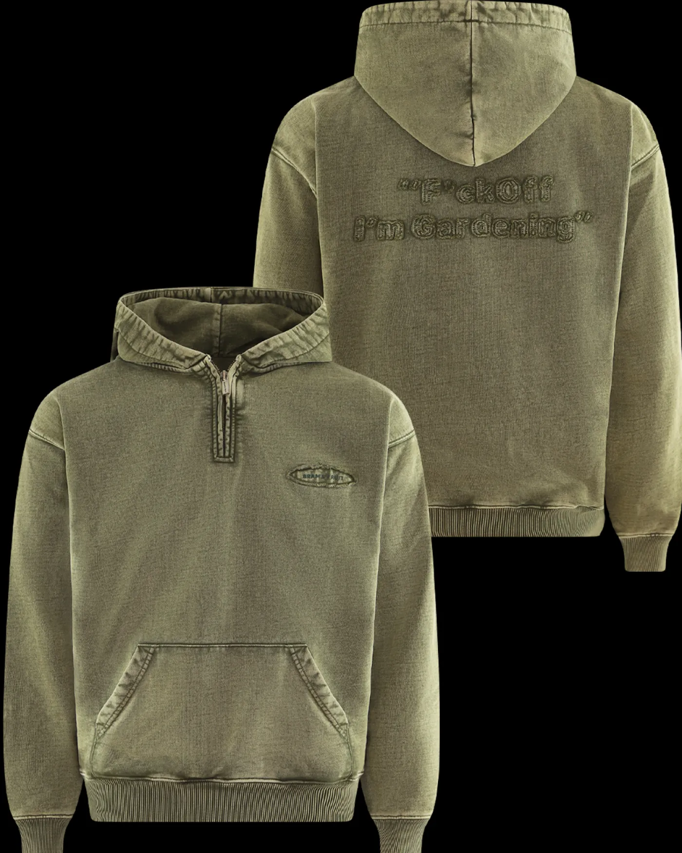Heren Cut & Sew Quarter Zip Hoodie