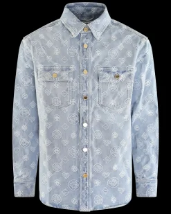 Heren Denim Monogram Shirt
