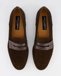 Heren DG Plaque Loafers Bruin